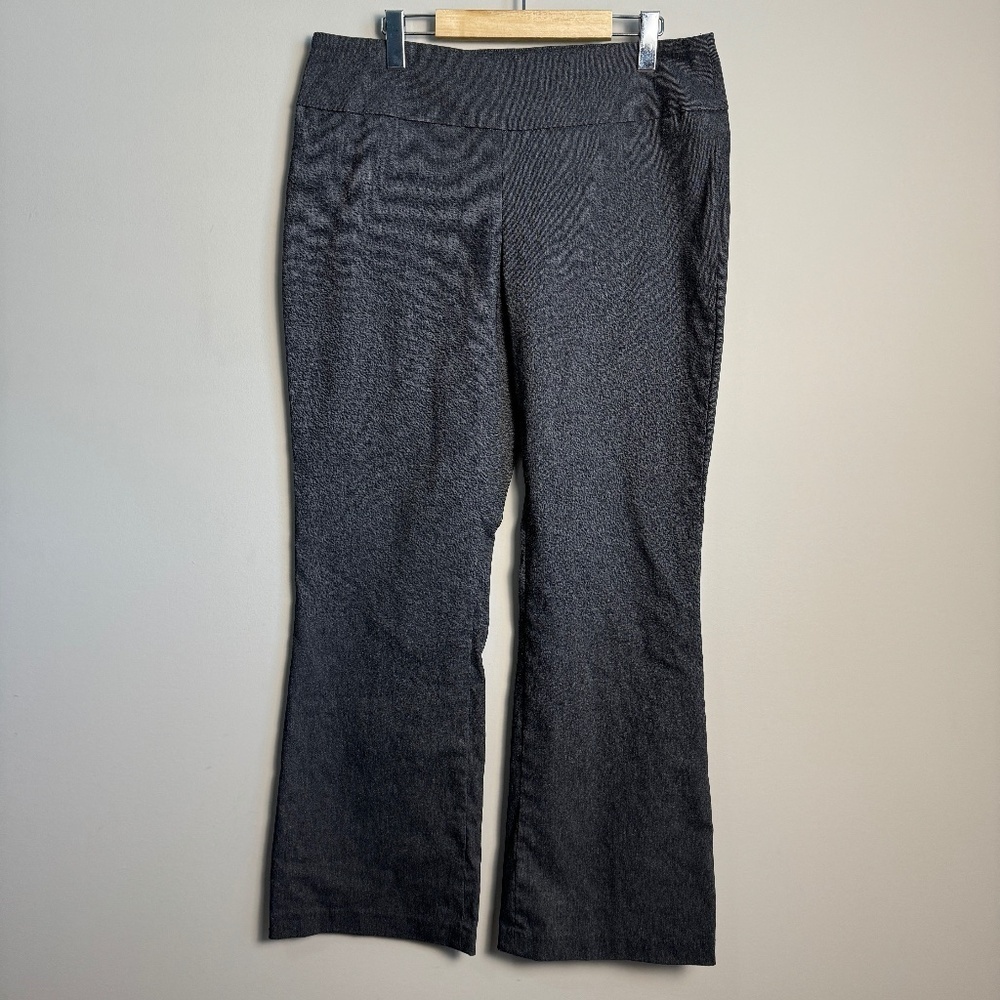 DALIA‎ Women's Elastic Waist Pull On Dress Pants Gray Size 12 Business Casual